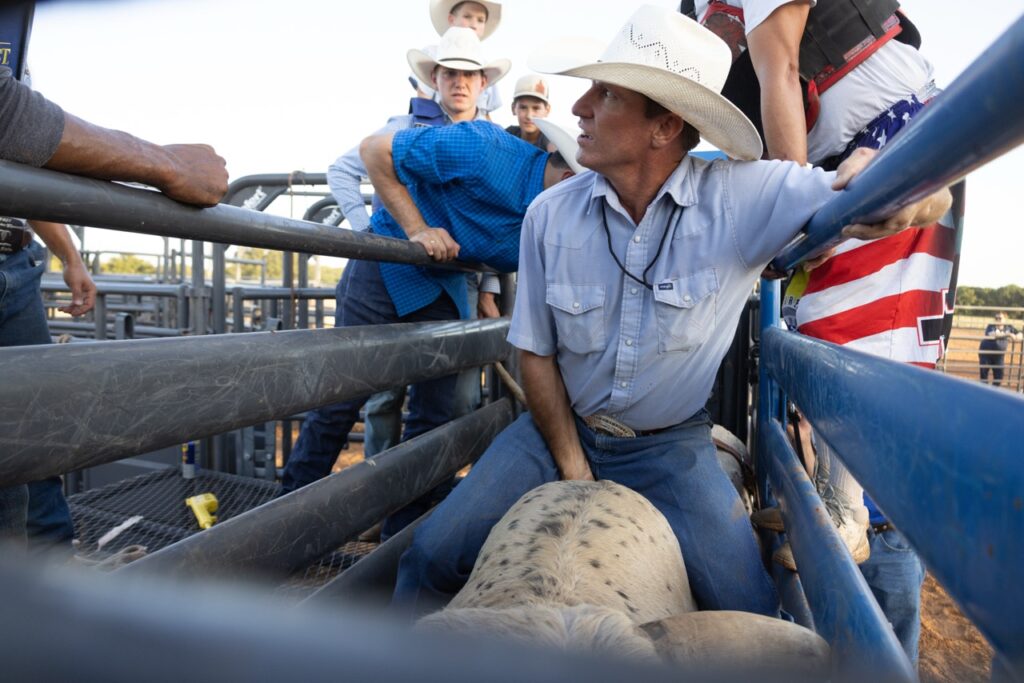 Justin McBride and Silvano Alves Stampede Bull Riding Academy coaches.