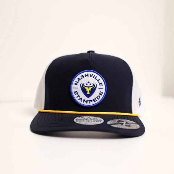 Hooey Circle Patch Hat Yellow Navy